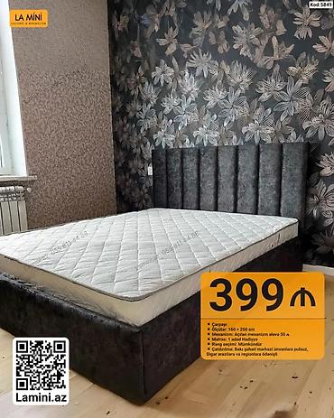 Ev və bağ: LA MİNİ – Çarpayı (Kod: 5849) - Ölçü: 160 × 200 sm - Mexanizm — 1