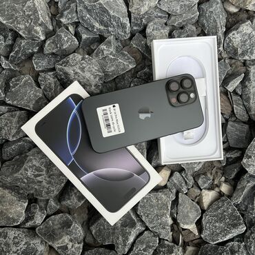 плата телефона: IPhone 16 Pro Max, Колдонулган, 512 ГБ, Black Titanium, Кабель, Куту, 100 %