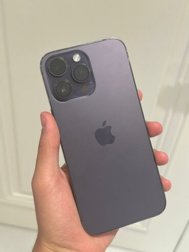 iphone 14 pro max qiymeti: IPhone 14 Pro Max, 256 GB, Deep Purple, Simsiz şarj, Face ID