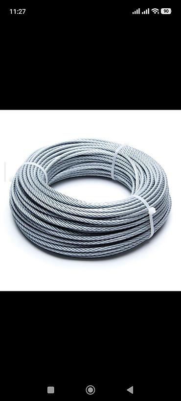Metal məhsulları: Qalvanizə olunmuş polad tros – 8 mm, 6x19 + FC - Material: qalvanizə — 6