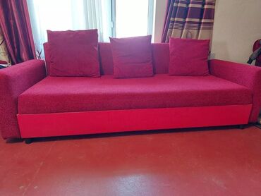 мебель из фанеры: Диван-кровать, цвет - Красный, Новый