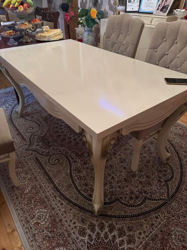 Стулья: Классический стол, MDF, Прямоугольный стол