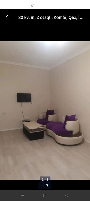 Uzunmüddətli kirayə evlər: 60 kv. m, 2 otaqlı, Kanalizasiya, Kombi, Su — 3