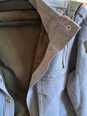 Ostale jakne, kaputi, prsluci: Zenska teksas jakna sa maslinasto zelenim detaljima, ukrasnim — 4