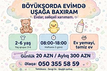 taxta işi: Dayə, Öz evində, 6 yaş, 5 ildən artıq təcrübə — 1