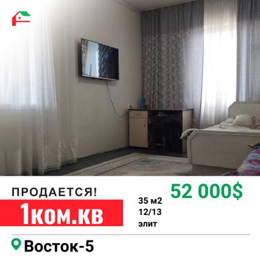 Продажа квартир: 1 комната, 35 м², Элитка, 12 этаж, Косметический ремонт