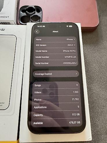 Apple iPhone: Apple iPhone 16 Pro 512gb esim sim free bh89% KAO NOV, perfektno na lalafo.rs — 7 Apple iPhone: Apple iPhone 16 Pro 512gb esim sim free bh89% KAO NOV, perfektno — 7