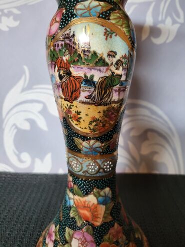 Staro posuđe i escajg: Svecnjak nov,rucno oslikan reljefni kineski porcelan iz 70-ih — 5