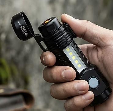 ambiyans isigi: LED çoxfunksiyalı fənər - Kompakt metal gövdə, tək düymə ilə — 1