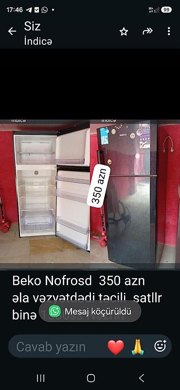soyuducu kohnə: Beko Nofrosd 350 azn əla vəzyətdədi təcili satllr binə 1530ss — 1