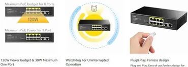 kais za bagat sivacu masinu: Brand: CUDY |x|x Model: CUDY Cudy FS1010PG 8-Port 10/100M PoE+ Switch