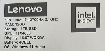 хвох сериес с: Lenovo Legion noutbuku Intel i7-13700HX prosessoru, 32GB RAM və 1TB — 1