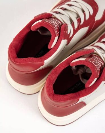 Кроссовки и спортивная обувь: Высокие кроссовки - Размер : 39,5 -40. - Цвет: белый с красными — 5