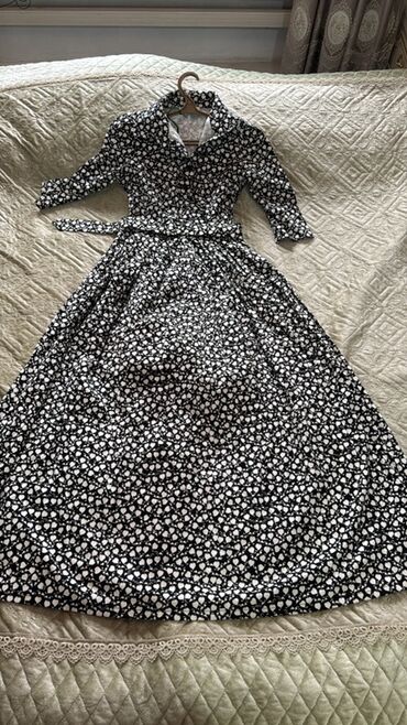 свадебное платье для беременных напрокат: Повседневное платье, Осень-весна, Длинная модель, Платье-рубашка, M