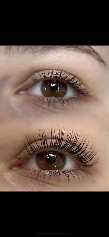 tük effekti qaş: Xidmət: Kirpik laminasiyası və qaş laminasiyası (brow lift) Təsviri — 1
