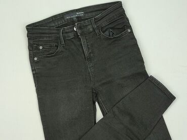 stradivarius woskowane spodnie z wysokim stanem: Stradivarius, Jeansy damskie, rozmiar XS