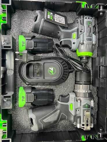 Наборы электроинструментов: Шуруповерт и винтоверт tenyn комплект 2в1 ⚙️ Бесщeтoчный шуруповеpт и — 9