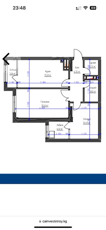 75: 2 комнаты, 71 м², Городская больница №4 (ул. Айни) Элитка, 10 этаж — 1