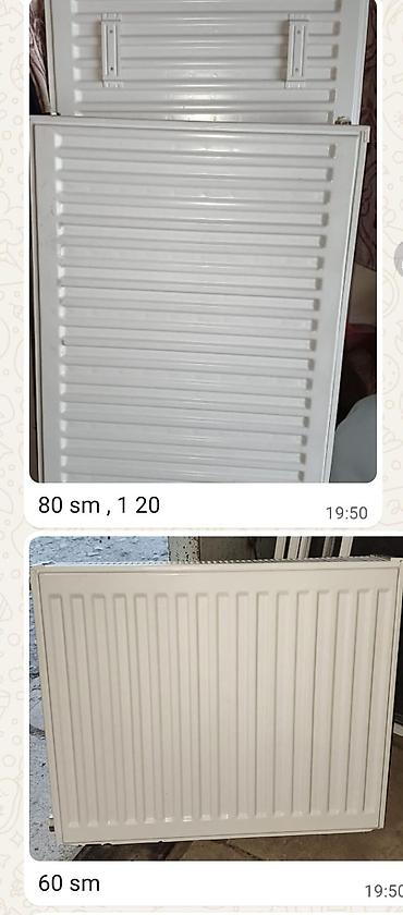seksiyali radiator: 3 Ədəd Radiyator satilir 120 manata hamisi birgə. Ölcü. 60 sm — 1