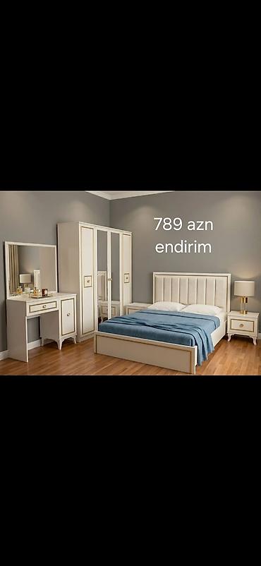 paltar dolabı: Müasir yataq otağı dəstləri - Komplekt tərkibi: çarpayı (başlıqla), 2 — 2
