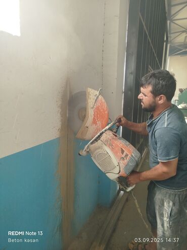 Beton işləri: Beton kəsmə xidməti - Divar, döşəmə və tavanlarda dəqiq xəttli — 2