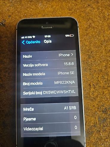 Apple iPhone: Apple iPhone SE (1. generacija) – 32 GB BH 88% Space Gray telefon je — 6