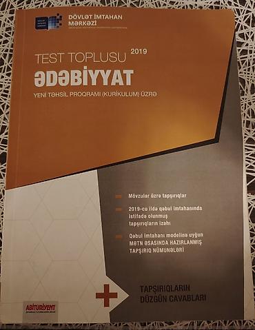 Testlər: Məhsul: “Ədəbiyyat – Test Toplusu (2019)” Nəşriyyat: Dövlət İmtahan — 1