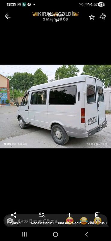 QAZ: GAZelle (GAZ) mikroavtobus – ağ rəng, yüksək damlı, iki tərəfdən — 6