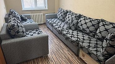 модульный блок: Комплект мягкой мебели, Б/у, Самовывоз, цвет - Серый — 3