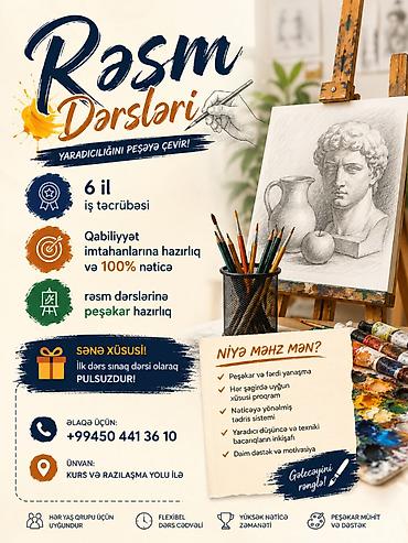 iş qrupu: 🎨 Rəsm bacarığınızı peşəkar səviyyəyə yüksəldin! Rəsmə marağınız var? — 1