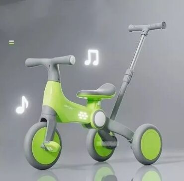 Игрушки: Детский многофункциональный легкий трехколесный велосипед, беговел