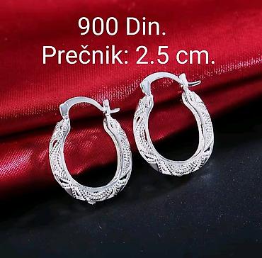 Elegantne posrebrene alke minđuše od hirurskog čelika sa žigom S925