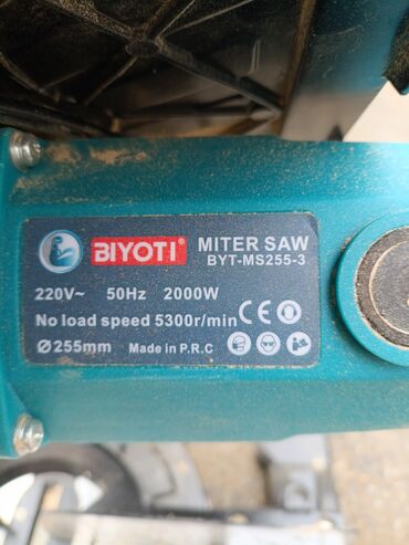 Elektrik malları: BIYOTI künc,alt/üst-kəsici mişar (Miter Saw) – model BYT‑MS255‑3