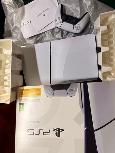 акустические системы 5.0: PS5 Слим с дисководом память 1тб. 8К, HDR, комплект полный, все