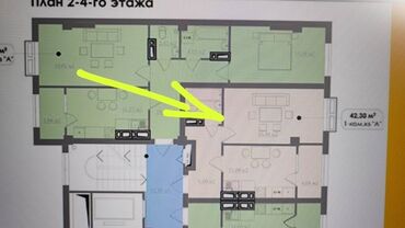 продаю участок в токмаке: 1 комната, 42 м², Элитка, 4 этаж, ПСО (под самоотделку)