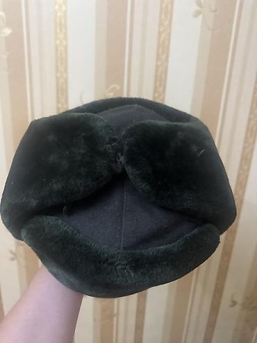 norka: Qış papağı – qulaqlı, tünd yaşıl - Model: qulaqları içəri qatlanan — 1