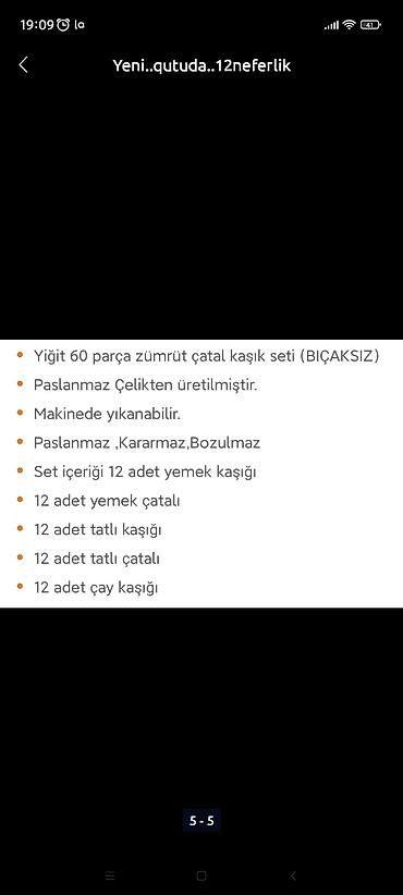 sufre dekoru: Yigit firmasi
yeni qutuda
cemi 60parca
12 neferlik — 4