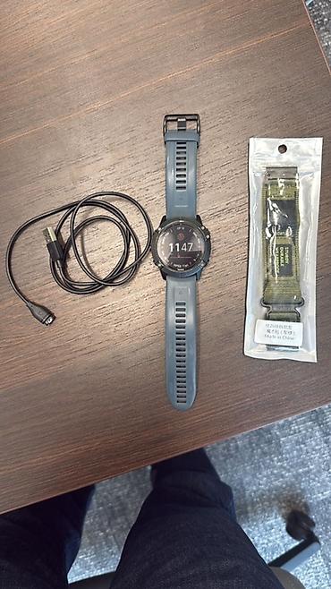 Garmin: Смарт-часы Garmin Fenix 6 про солар, состояние отличное, батарея — 2