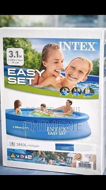 INTEX Easy Set şişmə hovuz. Cemi 1defe su doldurulub, heyete lalafo.az -da INTEX Easy Set şişmə hovuz. Cemi 1defe su doldurulub, heyete