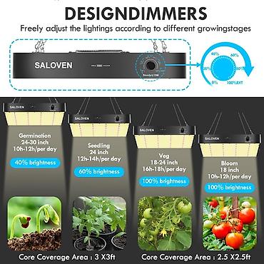 alko pro 140: SALOVEN LED grow svetlo za biljke – puna spektralna rasveta sa — 3