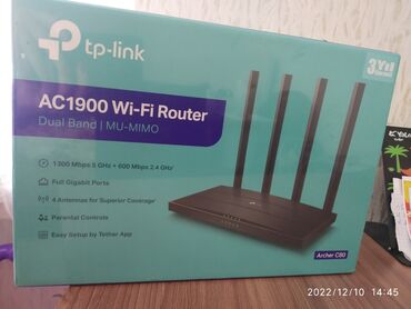 azercell wifi router: Tp-link AC 1900. C 80 Wi-Fi Router Yeni. Metrolara pulsuz çatdırılma