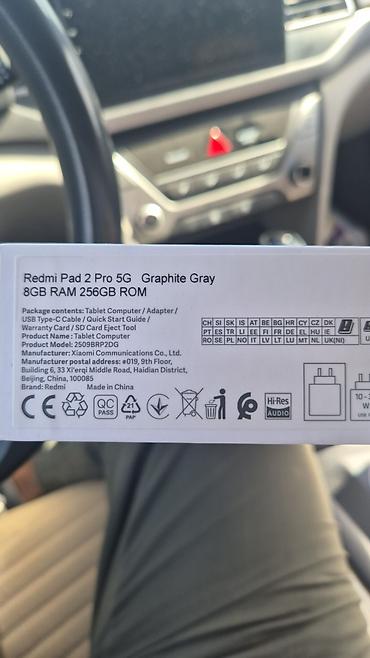 Планшеты: Планшет, Redmi, 12" - 13", 5G, Новый, Классический цвет - Серый — 2