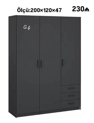 Sifarişlə dolablar: Düz dolab, Yataq otağı üçün, Paltar üçün, Açılan, Quraşdırıla bilən, 3 qapılı — 3