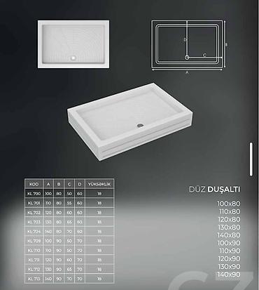 duş altlığı: Məhsul: Duş altlığı kolleksiyası - Formalar: kvadrat və düzbucaqlı - — 2