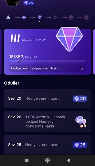 25 level hesab satılır. 1k+ follow keşfet açıq əlaqə yalnız wp