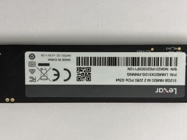 Жесткие диски, переносные винчестеры: Накопитель, Б/у, Lexar, SSD, 512 ГБ, 2.5", Для ПК
