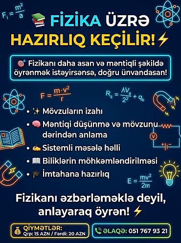 veten n muhafize xidmeti: Repetitor, Fizika, Azərbaycan dili, İmtahanlara hazırlıq — 1