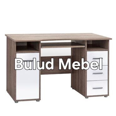 Sifarişlə yazı masaları: Dördbucaq masa, Stulsuz, Polkalı, Siyirməsiz, Türkiyə, Mat laminat — 19