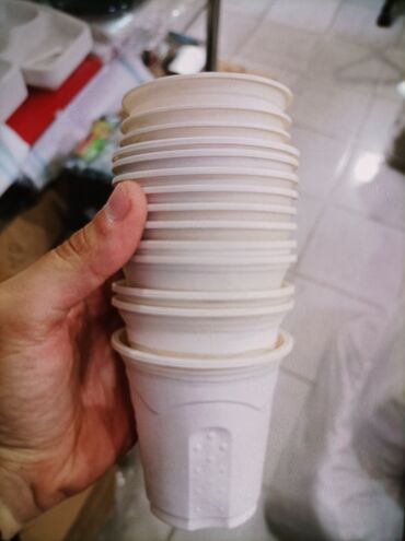 Bitki yağı: Bioplastik stəkanlar Təbiətə yararlı 150-180 ml ölçüdə Dözümlü