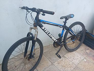 Velosipedlər: STELSPORT ZY-100 modeli, qara və mavi rənglərdə olan dağ velosipedi — 5